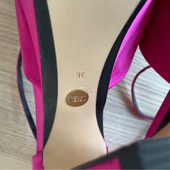 Zara satin pink platform heels Vibrant Pink women size 36 - Picture 4 of 6
